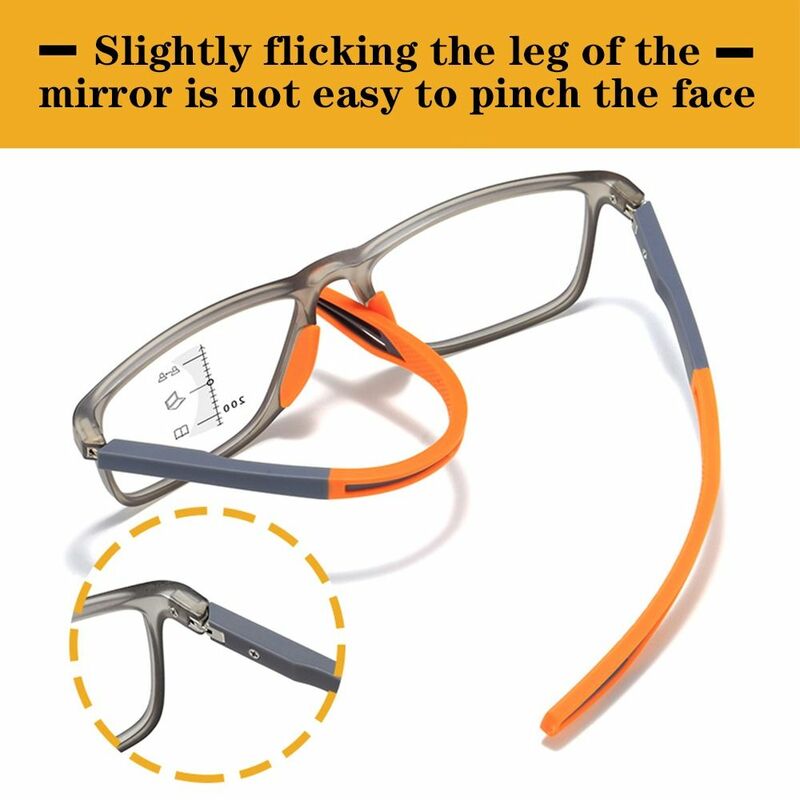 Multifokal kacamata baca progresif, bingkai TR90 Pria Wanita anti-cahaya biru kacamata olahraga sangat ringan bifokal presbiopia