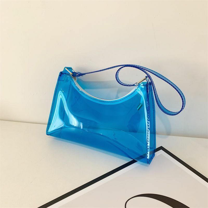 Новая модная сумка для подмышек в Корейском стиле, прозрачная сумка через плечо, модная и простая Женская пляжная железная сумка