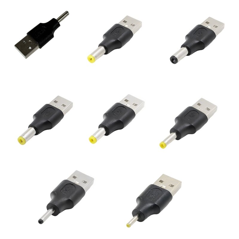 USB 2.0-busadapter USB naar 5,5x2,1 2,5x0,7 3,0x1,1 5,5x2,5 5,5x1,7 4,8x1,7 PC Direct opladen USB naar DC-adapterstekker