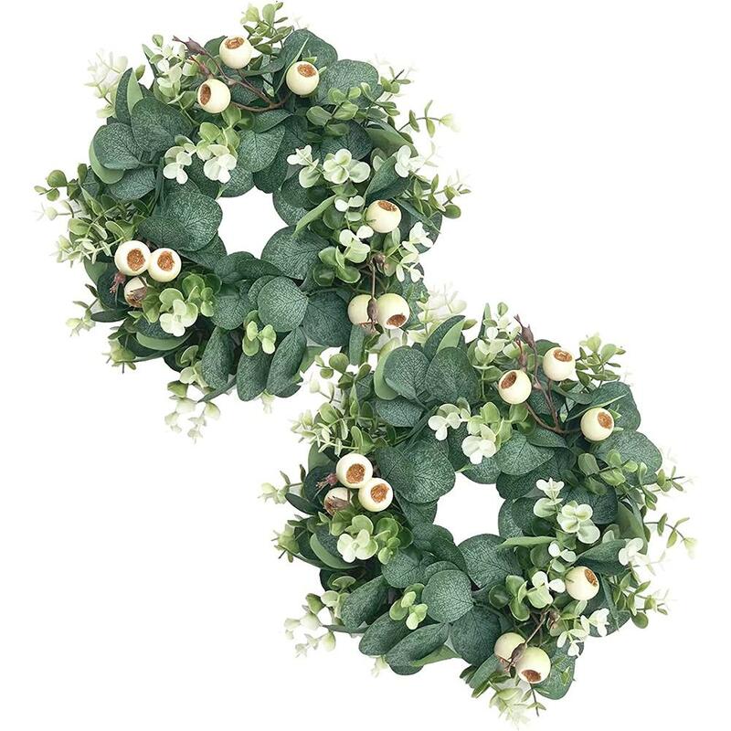 30cm foglie verdi finte ghirlanda di eucalipto decorazioni per la casa ghirlanda di fiori di simulazione artificiale per ornamento di decorazione di nozze