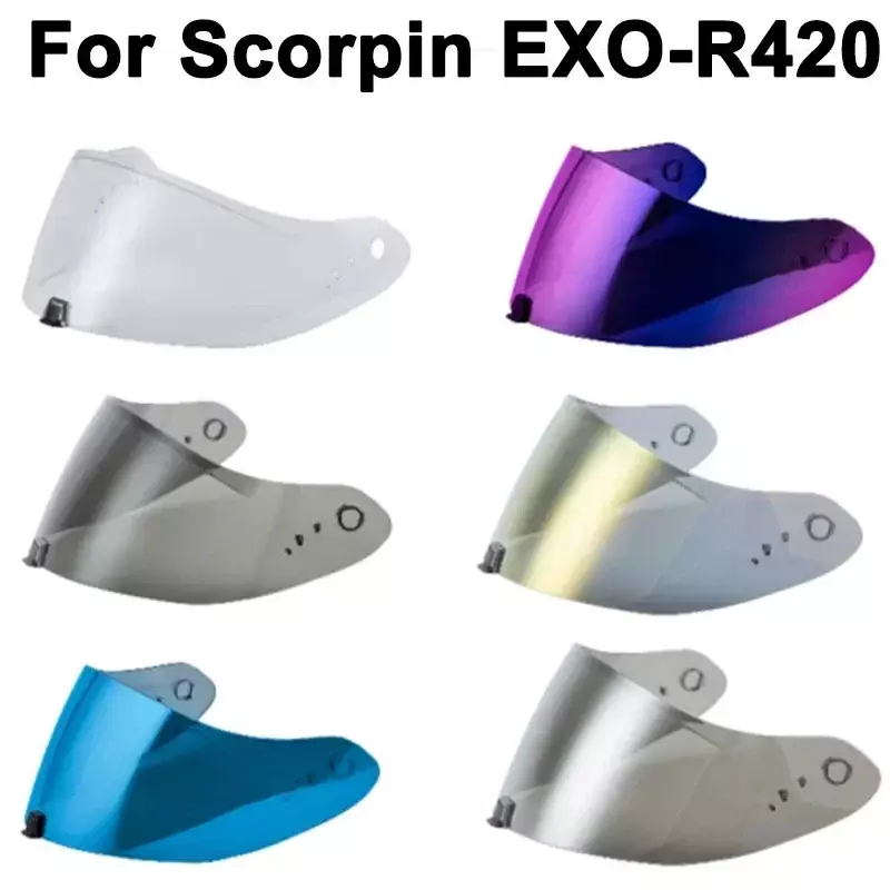 Capacete SCORPION EXO-R420 Helmet Visor Shield Lens Motorcycle Accessories Full Face Helmet Anti-UV Scorpion EXO-R420 Casco Moto