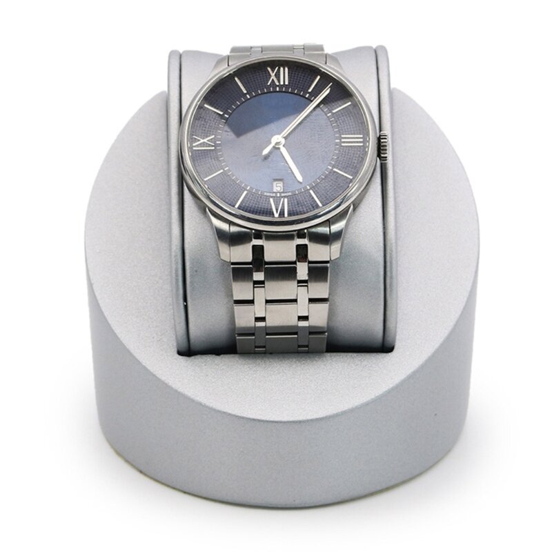 Moldura relógio com acabamento cozimento, moldura pulseira, suporte exibição relógio resistente a arranhões