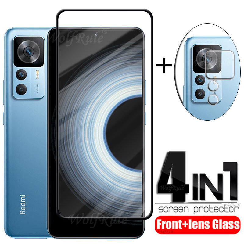4-in-1 per Xiaomi Redmi K50 Ultra Glass per Redmi K50 Ultra Full Cover Glue Film Screen Protector per Redmi K50 Ultra Lens Glass
