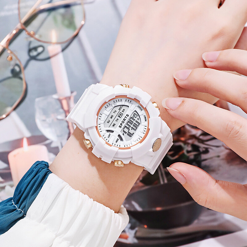 Classic Casual Paar Horloge Snoep Kleur Mode Campus Student Horloges Menigte Sport Horloge Led Digitale Elektronische Horloges