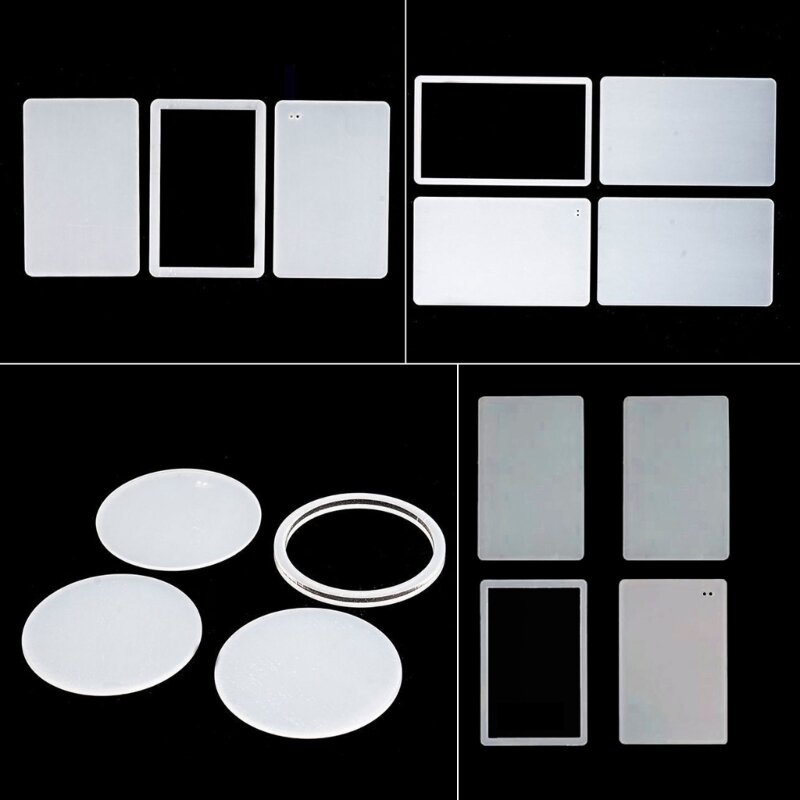 1 Conjunto Vários Estilos Chaveiro Acrílico Transparente Chaveiro Plástico Transparente Charme em Branco para Projetos DIY