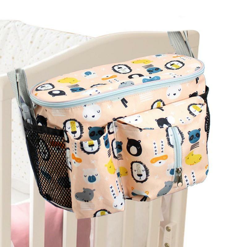 Baby Windel Caddy Organizer tragbare Halter Tasche für Kinderzimmer Essentials Windeln Tücher und Spielzeug Kinderwagen Einkaufstasche mit Deckel