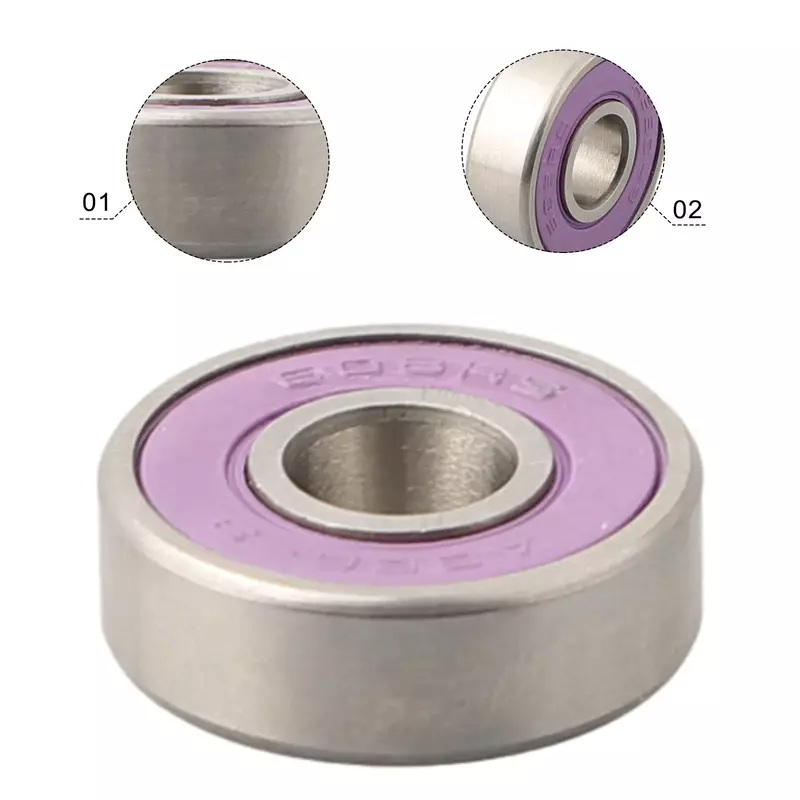 Rodamiento de bola para monopatín, accesorio de acero sellado para patinete, ABEC-7/ABEC-9, 608, hoja antioxidante, práctico, 8x22x7mm