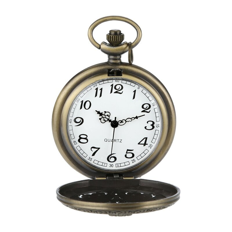 Luksusowy męski zegarek portmonetka Vintage modny prosty steampunkowy zegarek z cyframi rzymskimi ze stalowy pasek nierdzewnej na co dzień zegar zegarek kieszonkowy
