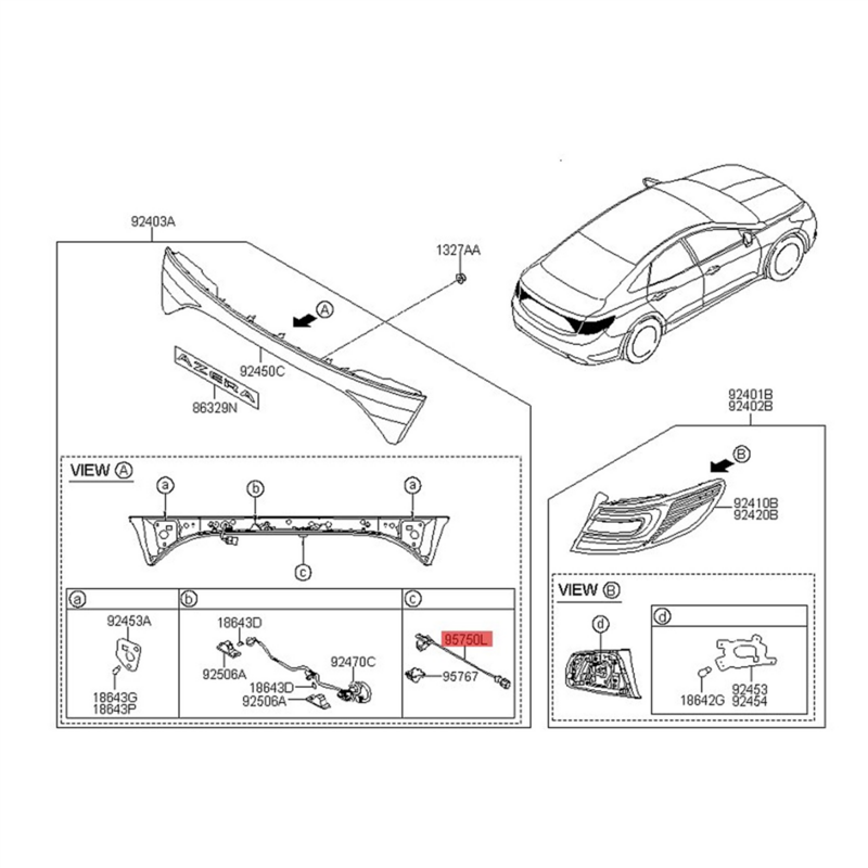 Cámara de visión trasera 95760-3V010 para coche, cámara de aparcamiento para Hyundai Azera 2012-2013