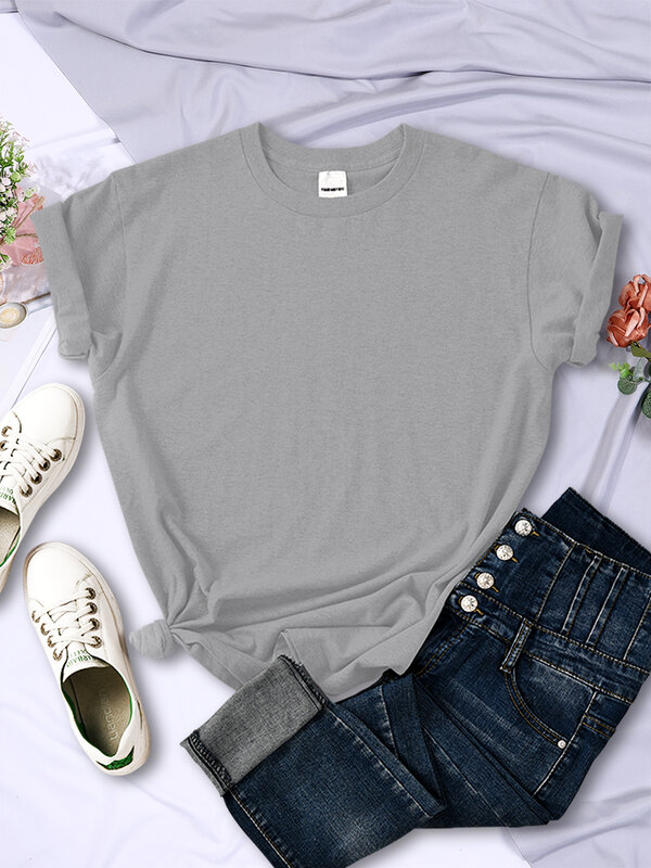 T-shirt Manches Courtes pour Femme, Vêtement Confortable, Multicolore, Style Hip Hop, Été