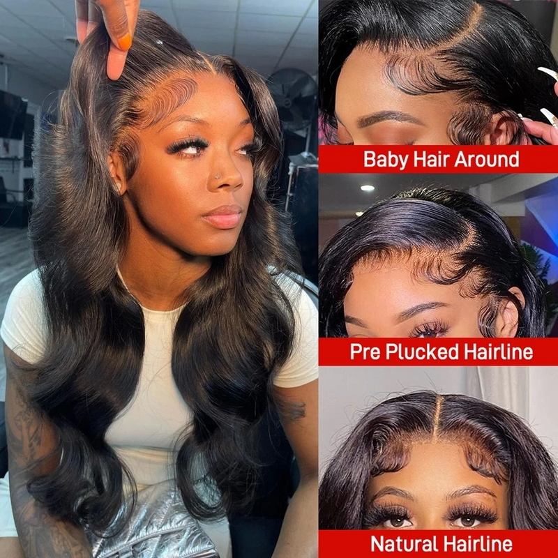 180 Density Glueless Body Wave Lace Front Human Hair Wigs 30 40 Inch Brazilian Remy Transparent 13x4 13x6 Hd Lace Frontal Wig