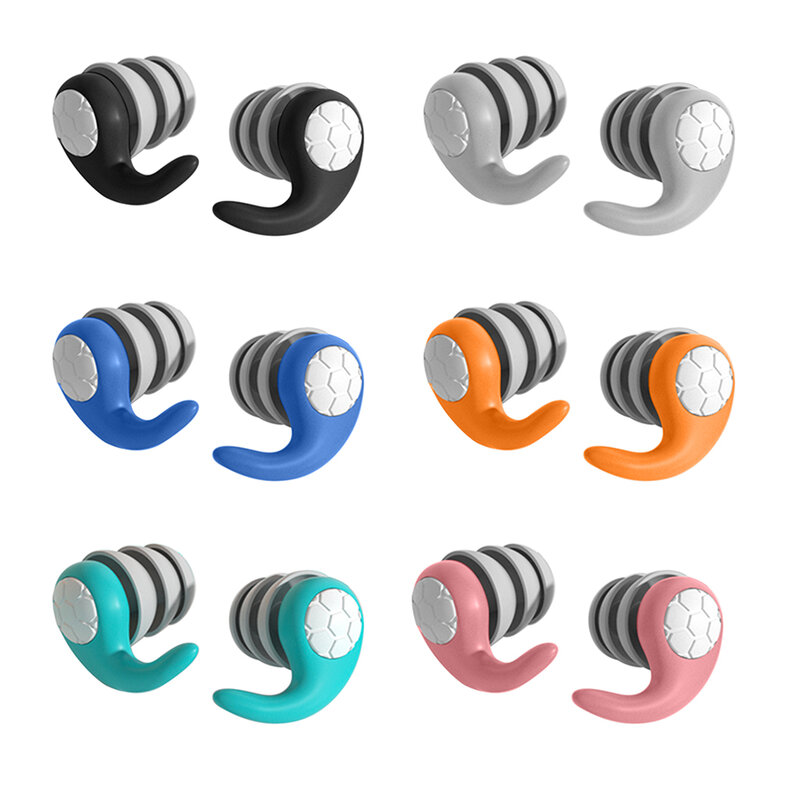 Silicone Ear Protector  3 Layers Sleep Earplugs Anti-noise Plugs Noise Reduction Plugs for 5-12 Year Old Children Swimming Plugs