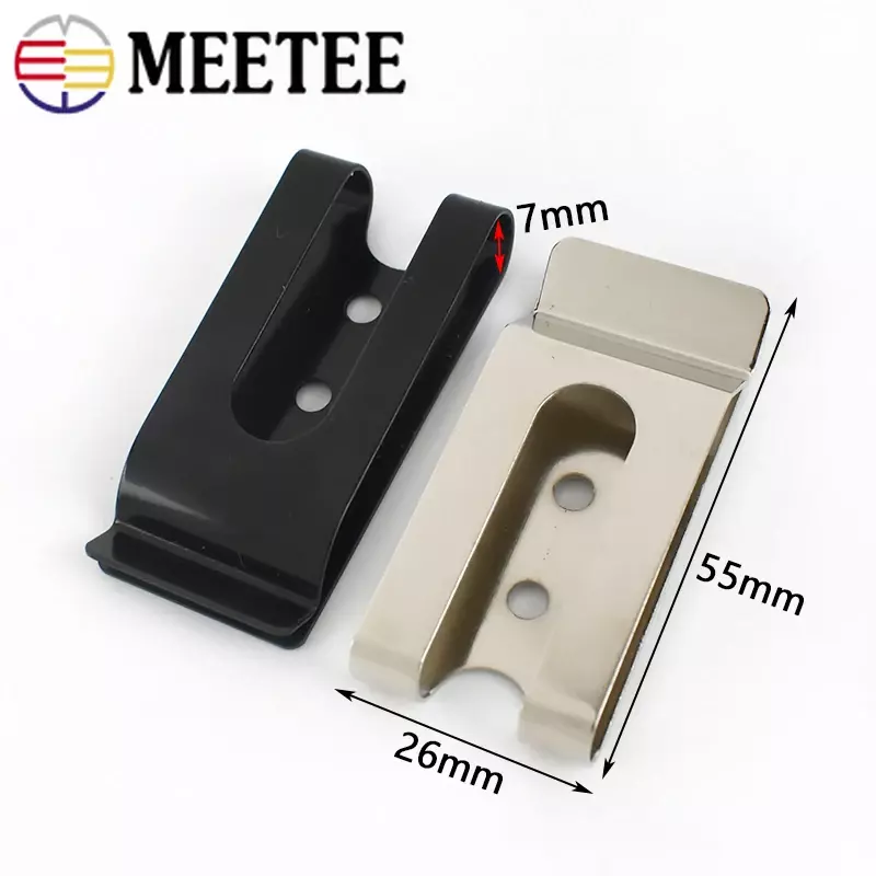 Meetee-funda de Metal con resorte para cinturón, hebillas de cierre, accesorios con tornillos de 8mm, 56x25mm, 5/10/20 piezas