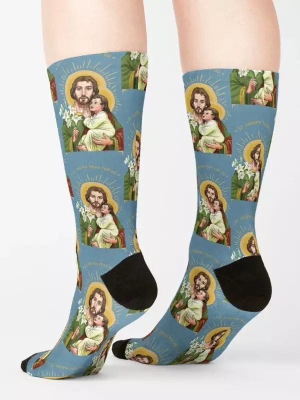 St. Joseph-Calcetines cortos personalizados para hombre y mujer, medias profesionales para correr