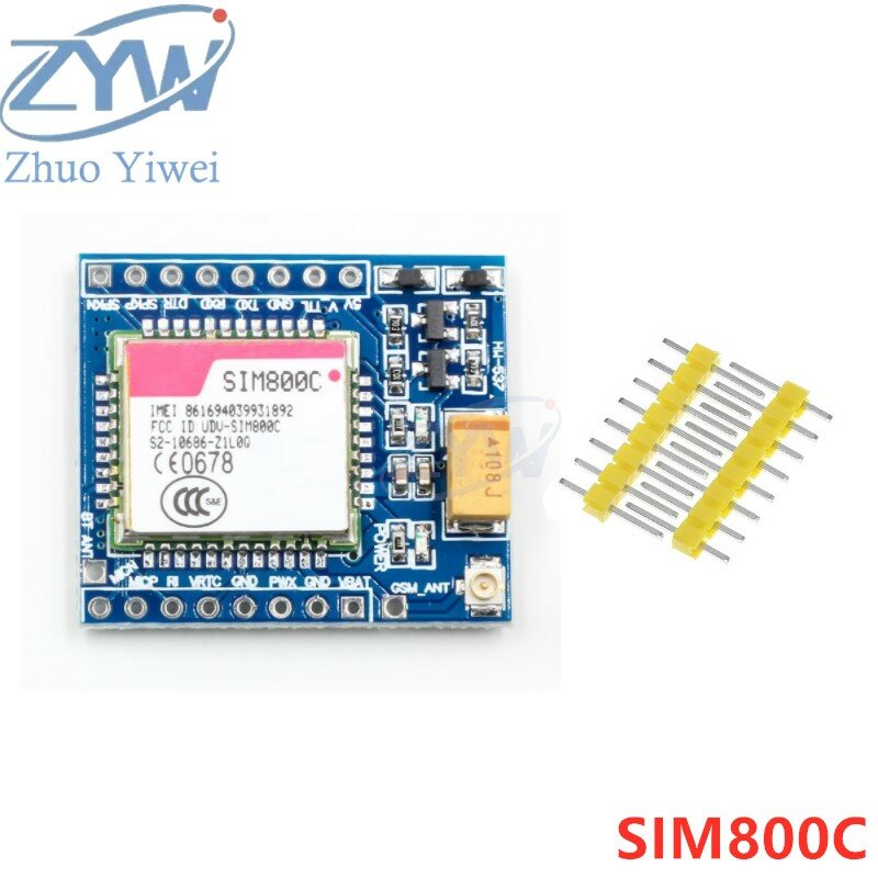 SIM800C GSM GPRS модуль 5 В/3,3 в TTL макетная плата IPEX с Bluetooth и TTS для Arduino STM32 C51 для Arduino Высокое качество
