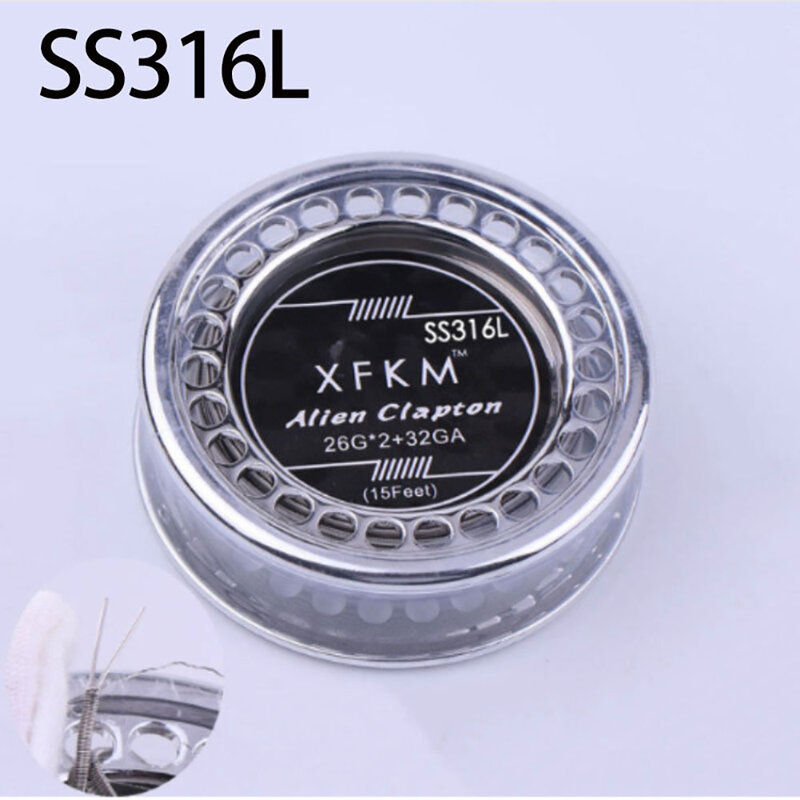 XFKM 5M/roll A1/316/ni80 Flat twisted wire Fused clapton Hive wires Alien Mix twisted Quad Tiger coils Heating Resistance coil