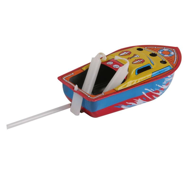 1 PC Koleksi Lilin Uap Bertenaga Perahu Tin Toy Gaya Vintage Floating Pop Pop Perahu Air Mainan Anak Baru hadiah