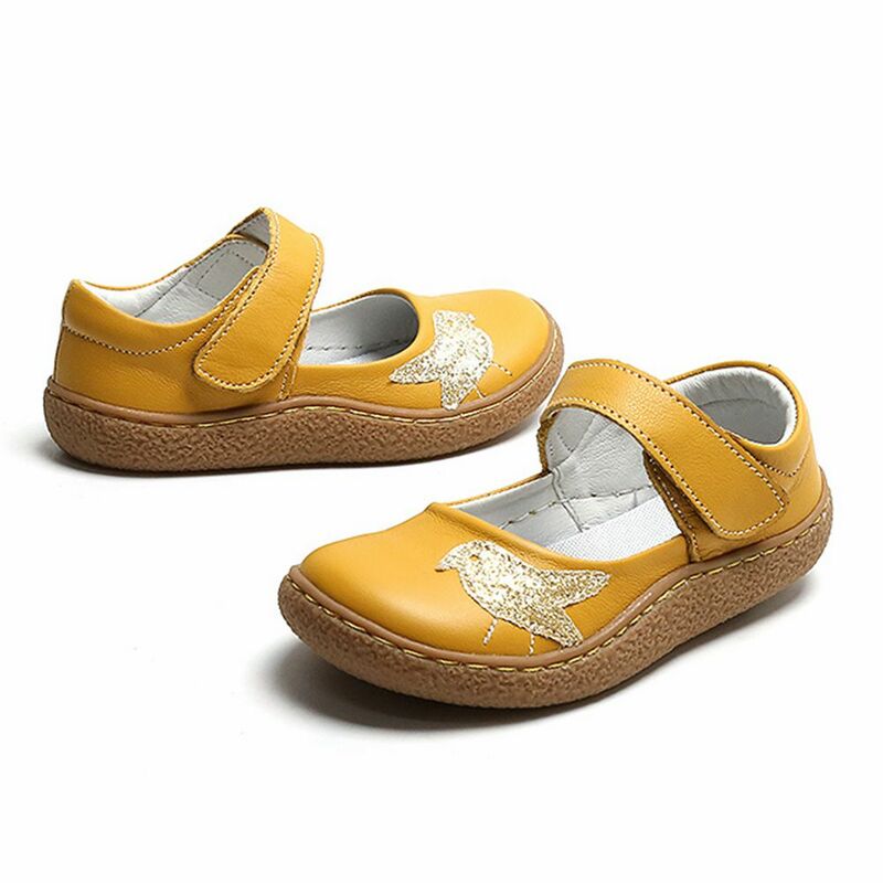 TONGLEPAO The girl Shoes Genuine Leather Children's Shoe Genuine leather Kids Casual Flats Sneakers Toddler Boys Shoes bird