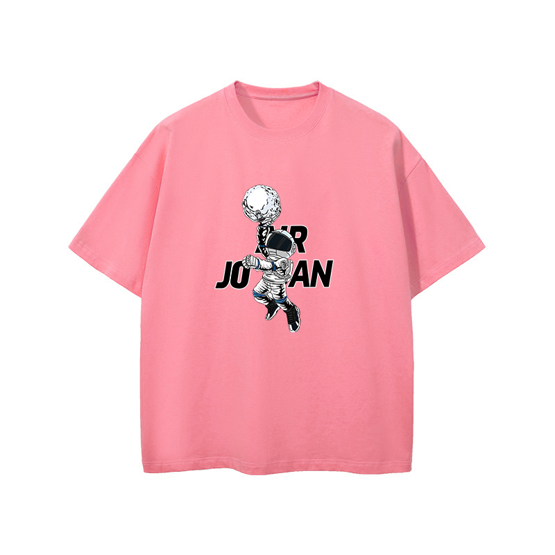 2024 new style children's T-shirt boys and girls summer boys and girls pure color print top pure cotton T-shirt sports