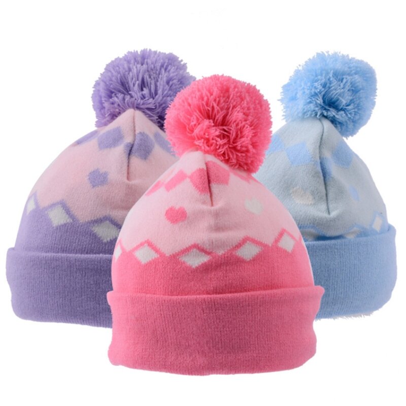 قبعات أطفال مخملية داخلية ناعمة + وشاح + قفازات للأولاد والبنات 3 قطع