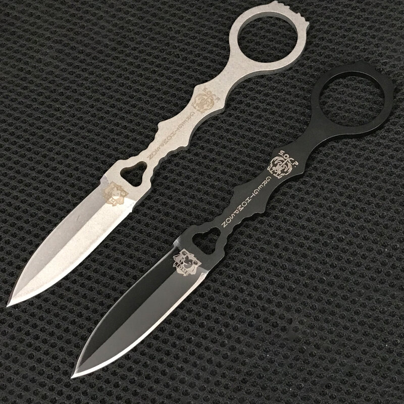 Liome-cuchillo táctico recto para caza al aire libre, herramienta EDC portátil de defensa de seguridad, Cuchillos militares de bolsillo para acampar, 176