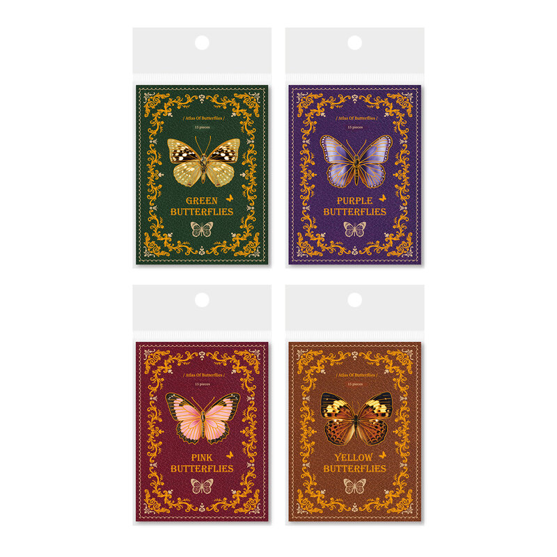 8packs/LOT Butterfly language legend series retro decoration PET sticker