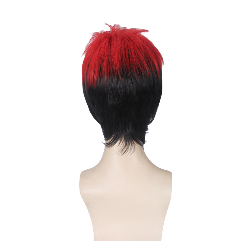 Anime Kuroko No Basuke Seirin Kagami tajga peruka czerwono-czarna przebranie na karnawał do koszykówki importowana peruka wysokotemperaturowa 35 długości