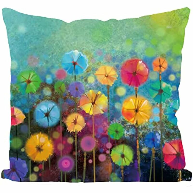 Letnie wiosenne poszewki na poduszki letnie poduszki kwiat abstrakcja kwiatowa akwarela poszewka narzuta domowa Sofa dekoracja sypialni