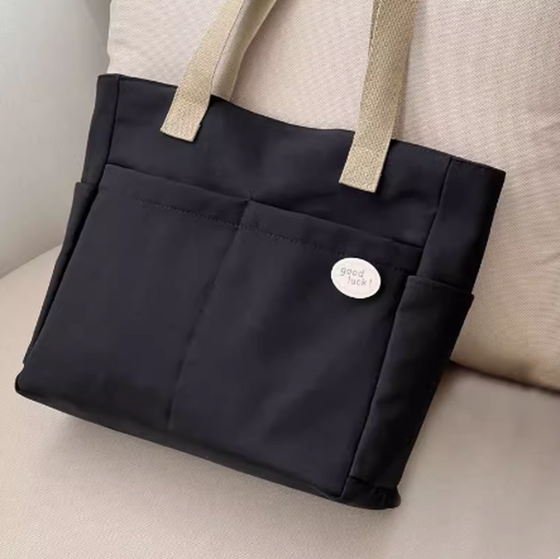 Large Capacity Canvas Bag Women'S Shoulder Bag 2024 Spring/Summer New Artistic Versatile Student Book Bag, Hand Carrying Bag