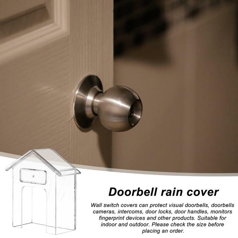 Doorbell Rain Cover Transparent Protector Cover for Doorbells Weather Proof Rain Shield for Door Locks Door Knobs Universal