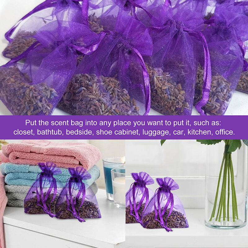 Rumah Sachet Lemon Lavender jamur dan Mothproof kering Lavender lemari deodoran Sachet aroma segar tas aromaterapi