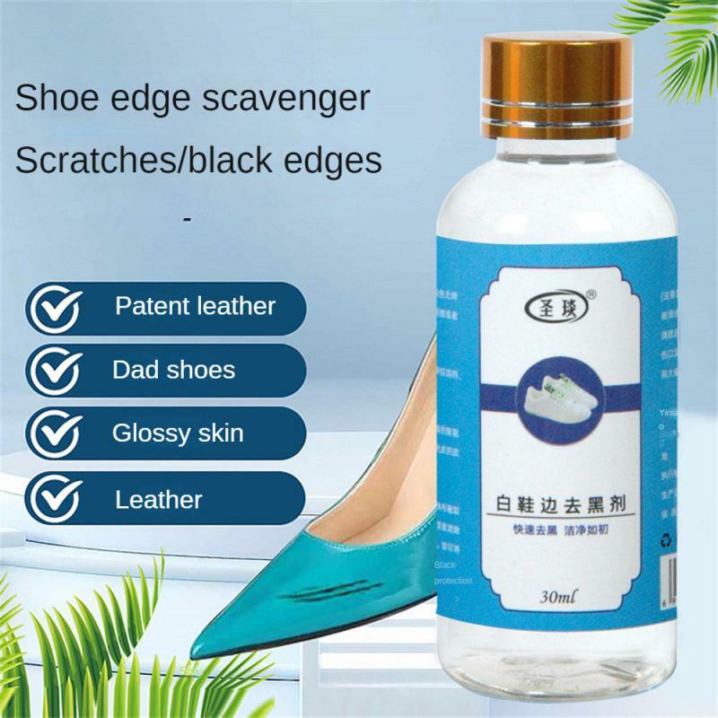 30ml White Shoes Stain Polish Cleaner Dirt Remover Sneaker Whiten Cleaner Decontamination Brightening Liquid Yellow Edge Cleaner