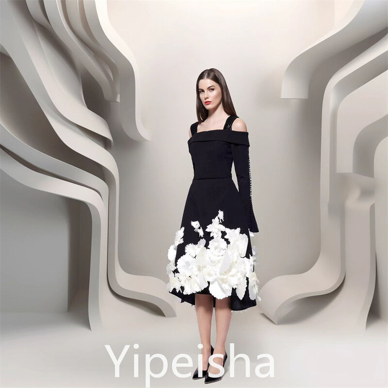 Yipeisha-ハイカラー-ラインイブニングドレス、ドレープボレロ、カスタムstoサテンプロムドレス、絶妙でエレガント