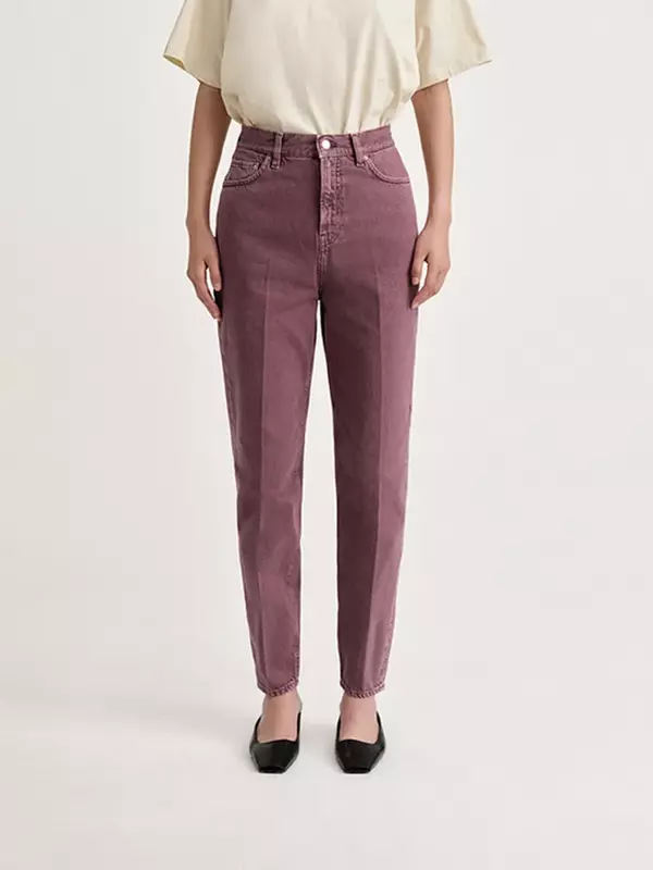 Women's Jeans Cotton High Waist Zipper Skinny Spring Summer New Retro Denim Long Trousers