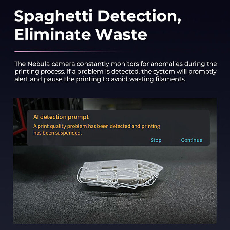 Kamera Nebula Creality 1080P HD USB 24-godzinny Monitoring poklatkowy filmowanie Spaghetti ręczne ustawianie ostrości noktowizor USB