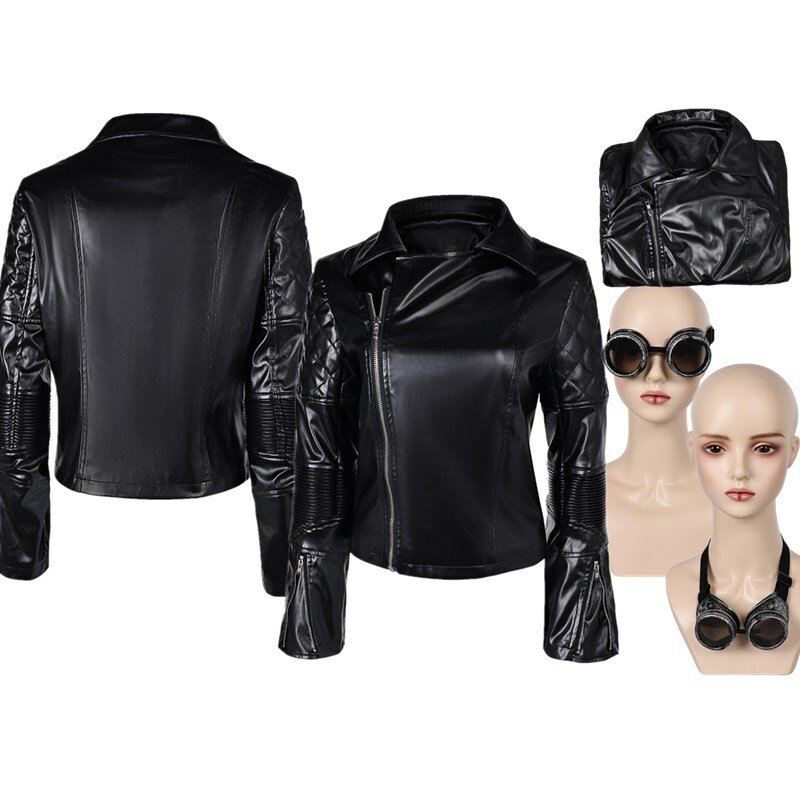 Disfraz de película Fantasy Furiosa para mujer adulta, chaqueta de Cosplay de Max Fantasia Mad, abrigo de gafas, trajes de Halloween, traje de fiesta de Carnaval