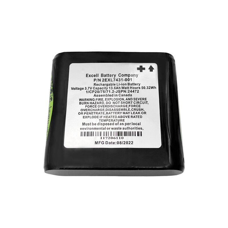 Baterai Lithium 2EXL7431-001 untuk Pengumpul Data FC300 FC500, Baterai Isi Ulang 3.7V 13600MAh 2EXL7431-001
