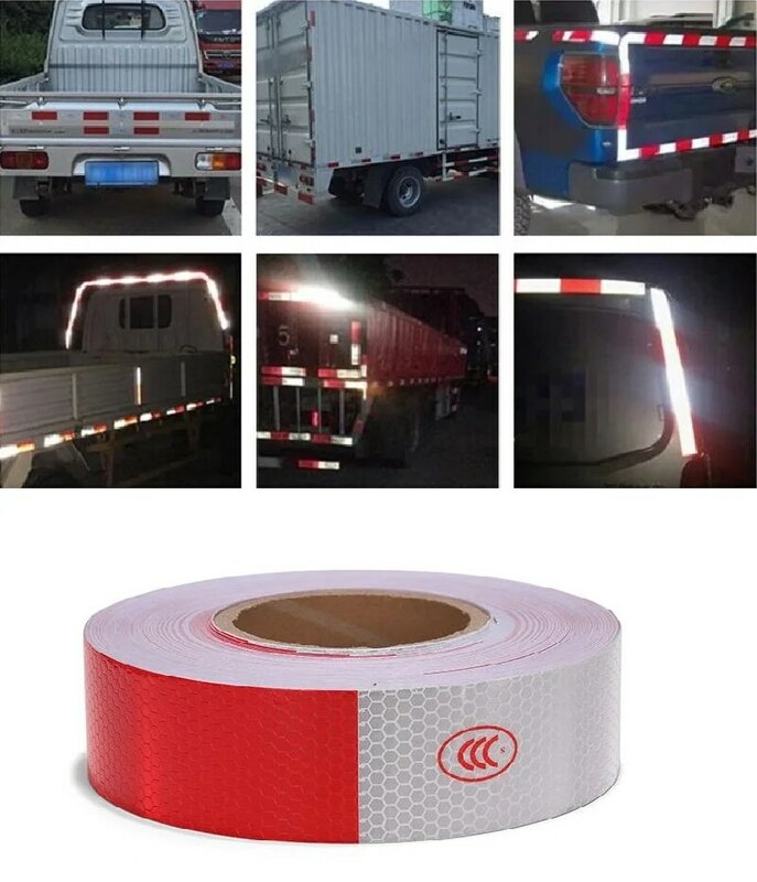 5CM * 25M PVC 접착 교통 콘 빛 반사 테이프 트럭 차량 Colore 반사 테이프 안전