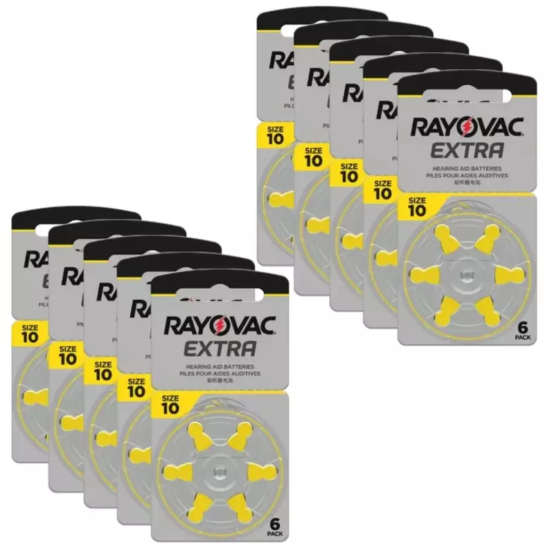 Rayovac Extra 60 Stuks Zink Lucht Hoortoestel Batterij Prestatie Hoortoestel Batterijen A10 10a 10 Pr70 Hoortoestel Batterij A10