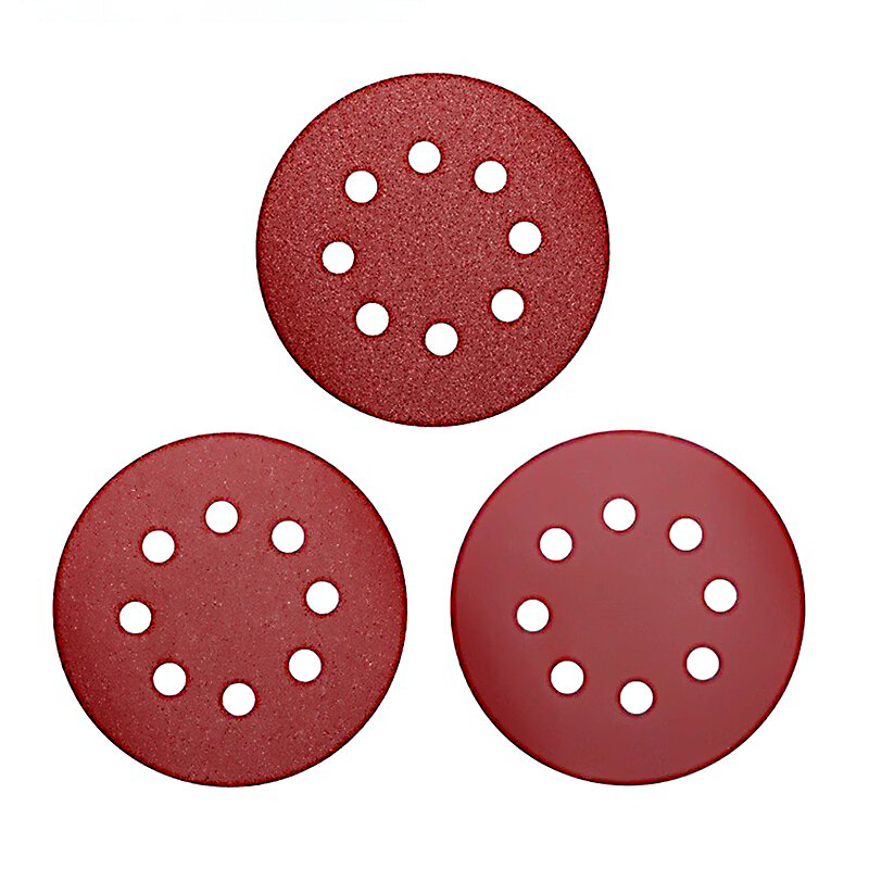 5inch 8 Hole 125mm Sanding Paper Screen Discs Woodworking Metal Grinding Disc Abrasive Polishing Tool 40/60/80/100/120/2000Grit