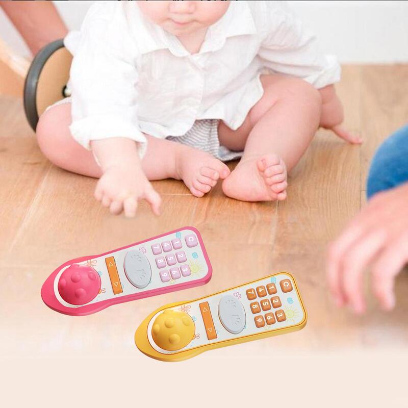 Musical TV Remote Control Toy Realistic Adjustable Volume Remote Toy Learning for Boys Girls Toddler Baby 6 to 12 Months Infants