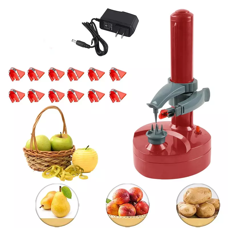 Houselin pengupas kentang elektrik, alat pengupas apel otomatis untuk buah dan sayuran, تmuhammad, atap يçç