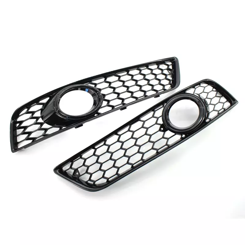 Glossy/Chrome Auto Grille Honingraat Grille Cover Mesh Grill Voor Audi A3 8P 2009-2013 8P0807682D mistlamp Grille Cover