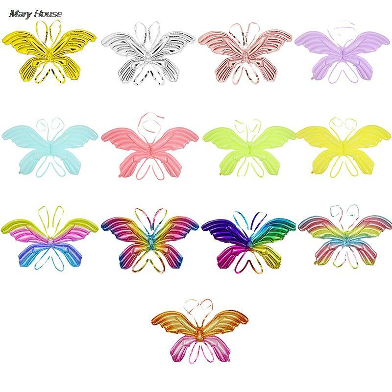 3D 나비 호일 풍선, 대형 천사 날개 풍선, 나비 요정 풍선, 소녀 생일 결혼식, 122x89cm, 1 개