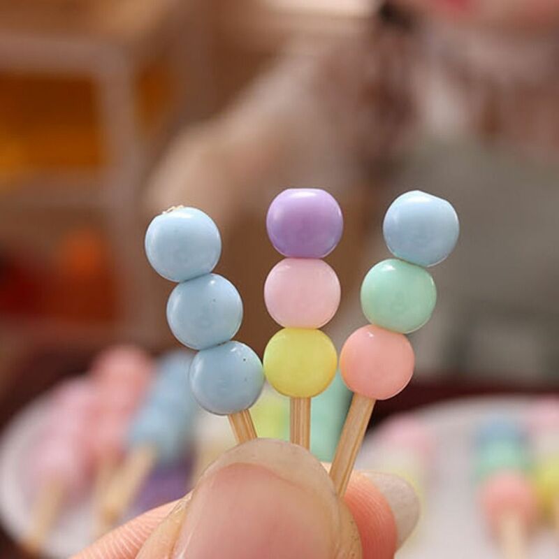 Mini Simulation Wagashi Model Simulation Food Cooking Toys Simulation Tanghulu Toy Pretend Play Fake Artificial Lollipop