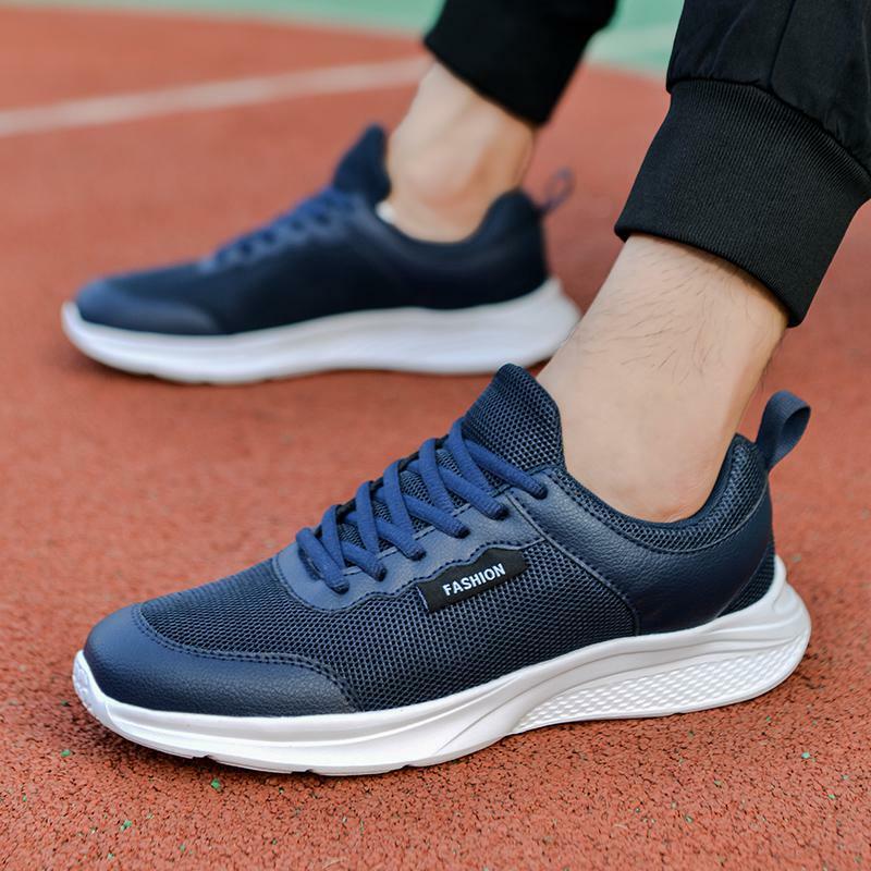 Men's Shoes 2023 New Sports Shoes Men's Autumn and Winter Casual Shoes Teenagers Students Platform Leather Wear-Resistant Runnin