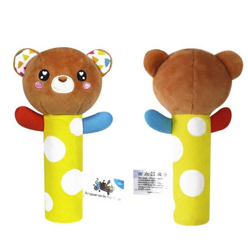 Детская погремушка, мягкая детская игрушка-качалка для новорожденных, ручная кукла, плюшевая игрушка для родителей и детей, ручка-качалка с животными