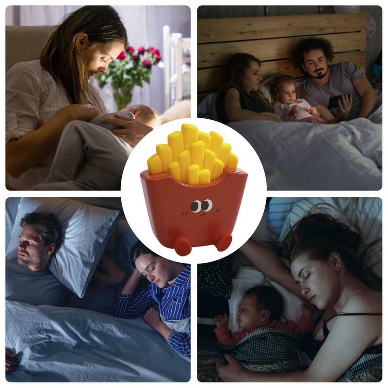 Fries-like lâmpada led na forma de uma batata frita, luz noturna da moda, o que é bom para o quarto de um bebê