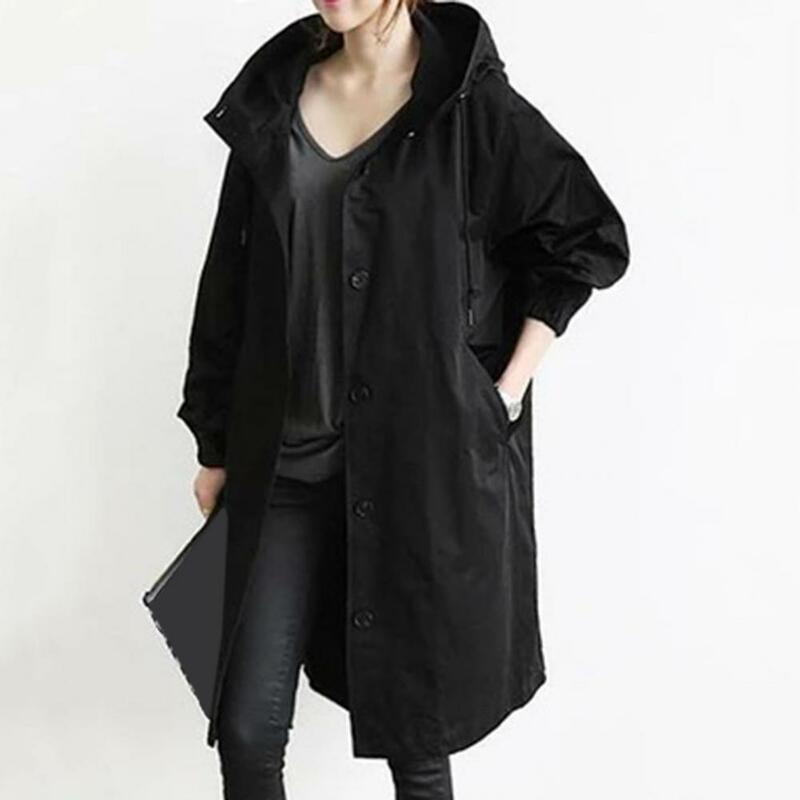 Gabardina elegante de doble botonadura para mujer, chaqueta clásica ligera, gabardina de longitud media, abrigo Chic de invierno