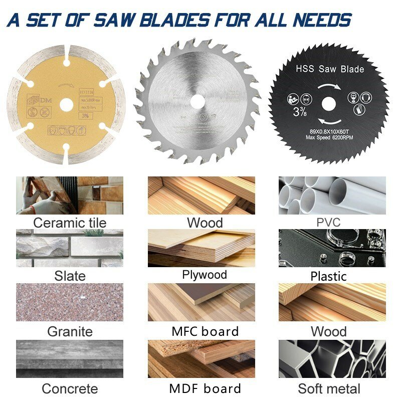 XCAN-TCT Carbide derrubado Circular viu a lâmina, disco de madeira do corte, corte plástico do PVC, ferramentas do Woodworking, 89x10mm